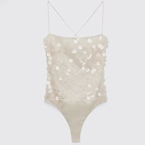 Zara Sequin Bodysuit